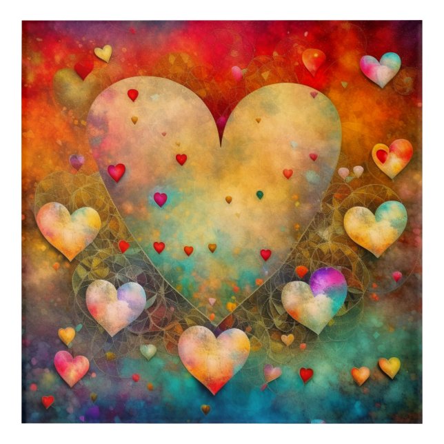 Valentine's Day Romantic Keepsake Acrylic Print (Front)