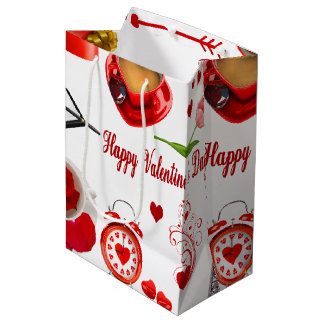Valentine's Day Romantic Mon Amour Loved Couple Medium Gift Bag