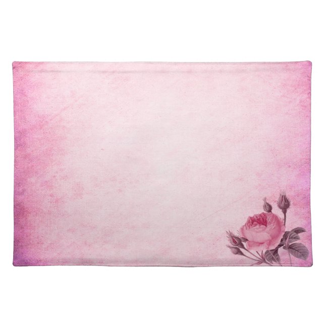 Valentine's day Rose  Cloth Placemat (Front)