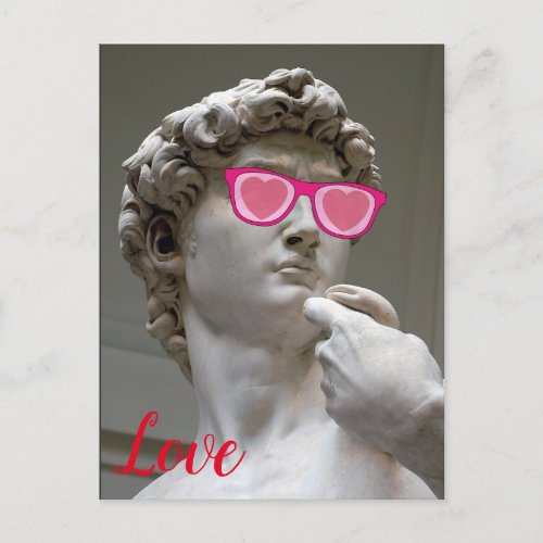 Valentines day rose colored glasses   postcard