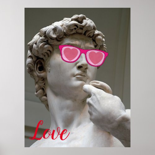 Valentines day rose colored glasses    poster