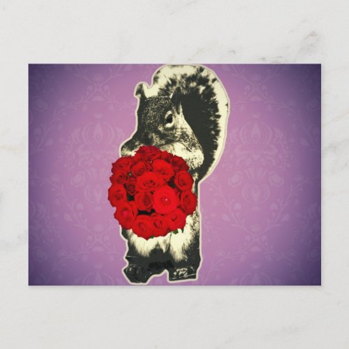 Valentines Day Rose funny Holiday Postcard