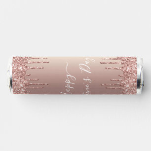 Valentine's Day - Rose Gold Blush Sparkle Drips Breath Savers® Mints