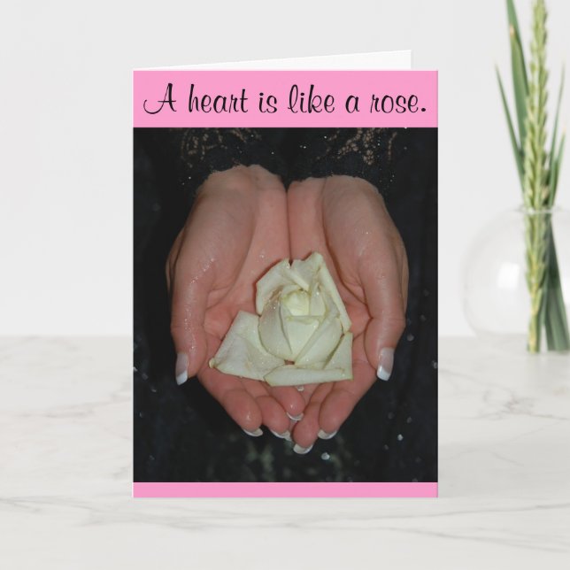 Valentine's Day Rose Greeting Card (Front)