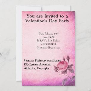 Valentine's day Rose Invitation