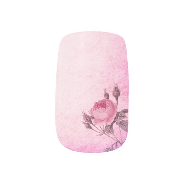 Valentine's day Rose   Minx Nail Art (Left Thumb)