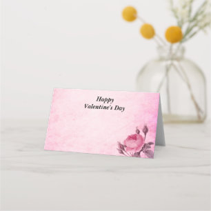 Valentine's day Rose  Place Card