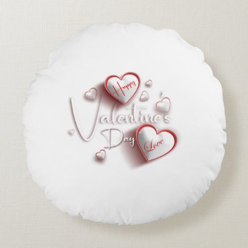 Valentines Day Round Pillow