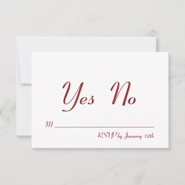 Valentine's Day RSVP Invitation (Front)