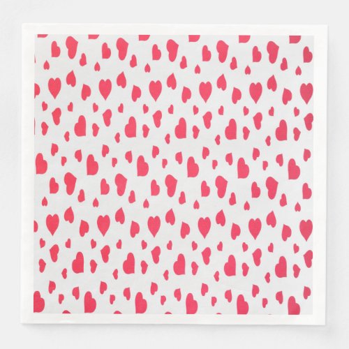 valentines day sale seamless pattern hearts Matte Paper Dinner Napkins