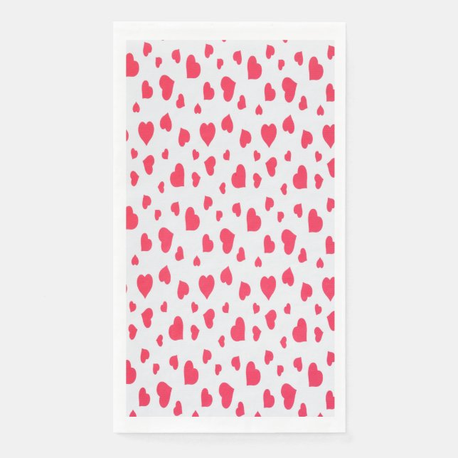 valentine's day sale seamless pattern hearts Matte Paper Guest Towels (Front)