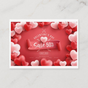valentine's day sale special offer up to 50 off sh enclosure card