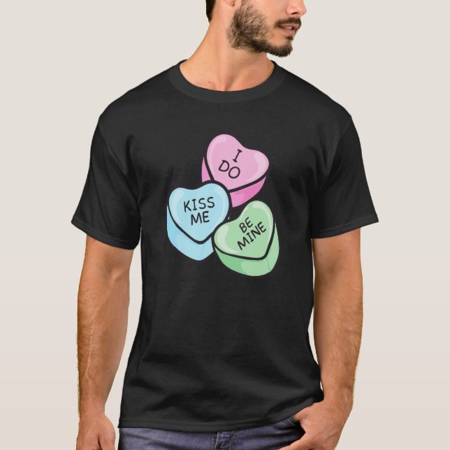 Valentine's Day Saying Hearts T-Shirt (Front)