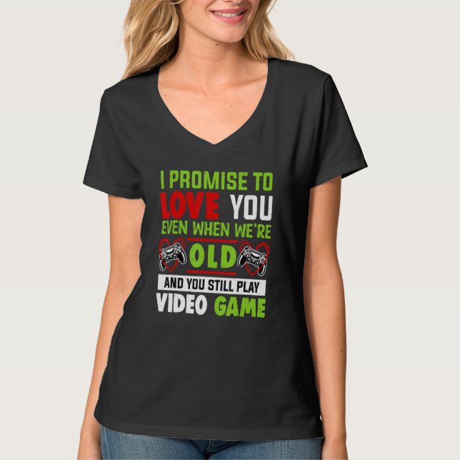 Valentine's Day Saying Video Gamers Quote Graphic T-Shirt (Front)