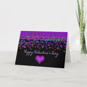 Valentine's Day - Secret Pal - Hearts Holiday Card
