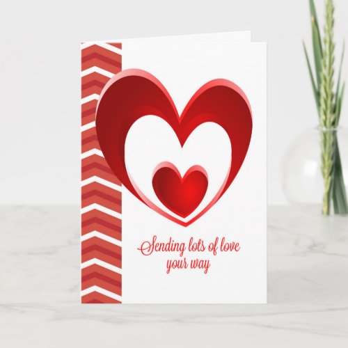 Valentines Day Sending Lots of Love Your Way Card