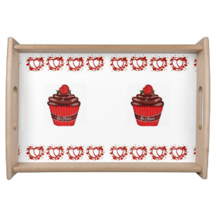 Valentines Day Serving Tray Cupcake
