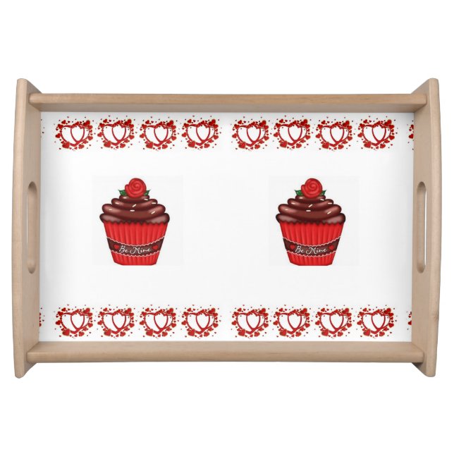 Valentines Day Serving Tray Cupcake (Front)
