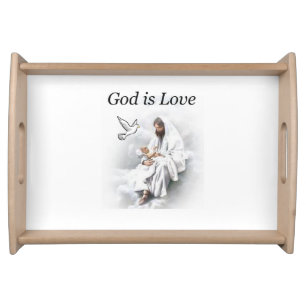 Valentines Day Serving Tray God is Love