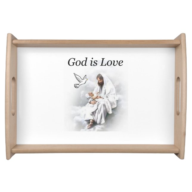 Valentines Day Serving Tray God is Love (Front)