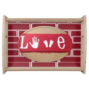 Valentines Day Serving Tray Love