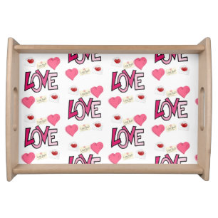 Valentines Day Serving Tray Love