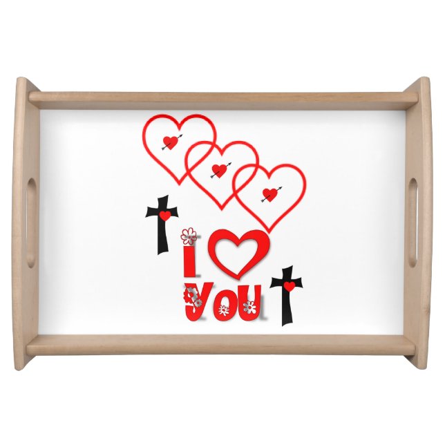 Valentines Day Serving Tray Love (Front)