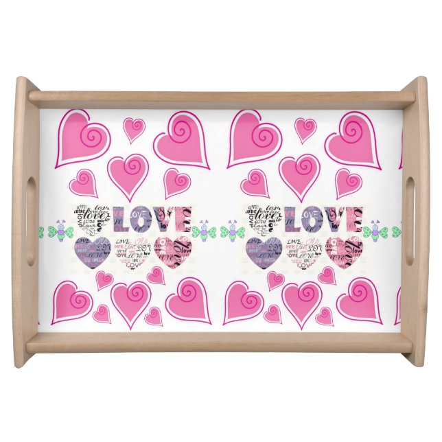 Valentines Day Serving Tray Love (Front)