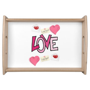 Valentines Day Serving Tray Love