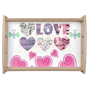 Valentines Day Serving Tray Love