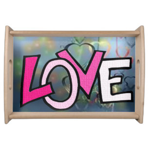 Valentines Day Serving Tray Love