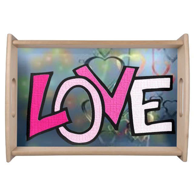 Valentines Day Serving Tray Love (Front)