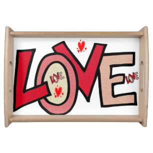 Valentines Day Serving Tray Love