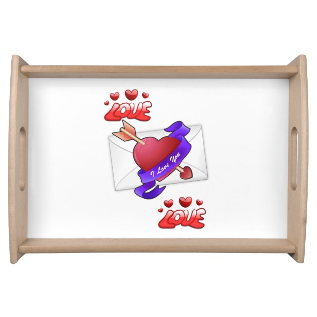 Valentines Day Serving Tray Love (Front)