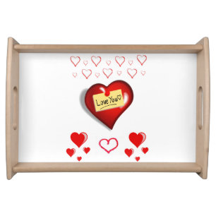 Valentines Day Serving Tray Love