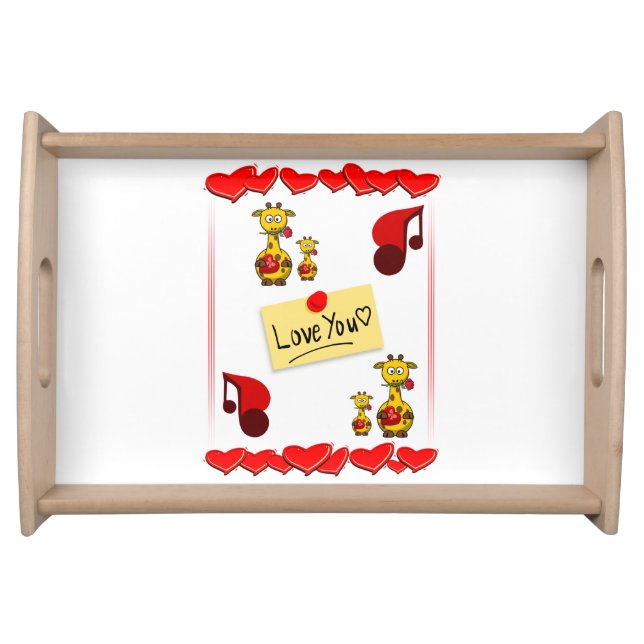 Valentines Day Serving Tray Love (Front)