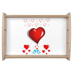 Valentines Day Serving Tray Love Bird