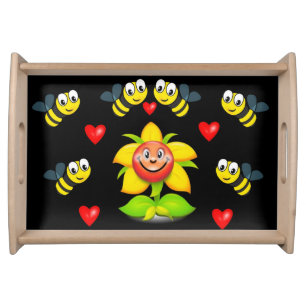 Valentines Day Serving Tray Love Bumblebee