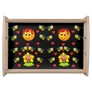 Valentines Day Serving Tray Love Bumblebee