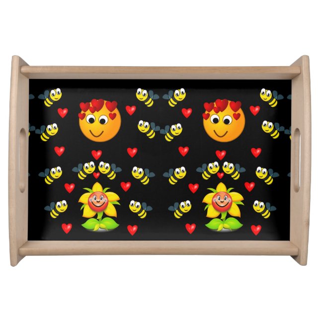 Valentines Day Serving Tray Love Bumblebee (Front)