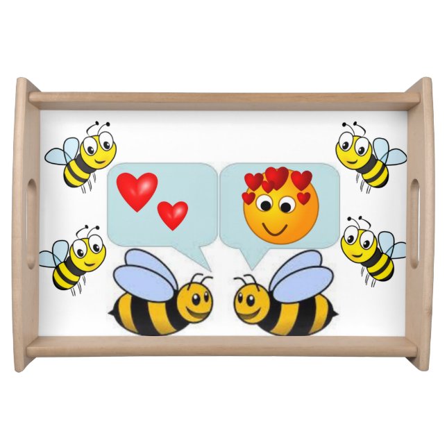 Valentines Day Serving Tray Love Bumblebee (Front)