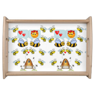 Valentines Day Serving Tray Love Bumblebee