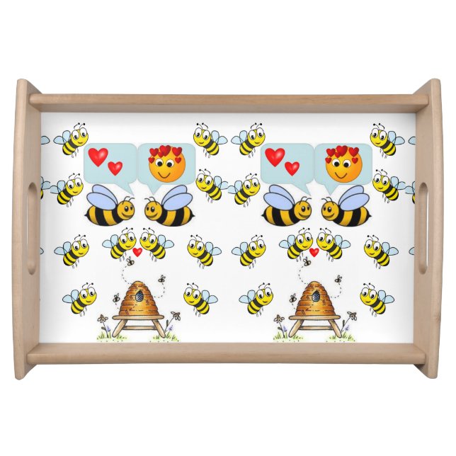 Valentines Day Serving Tray Love Bumblebee (Front)
