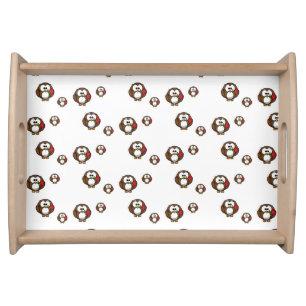Valentines Day Serving Tray Love Penguin