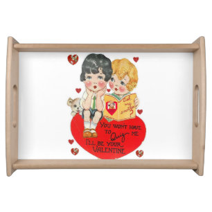Valentines Day Serving Tray Love Vintage
