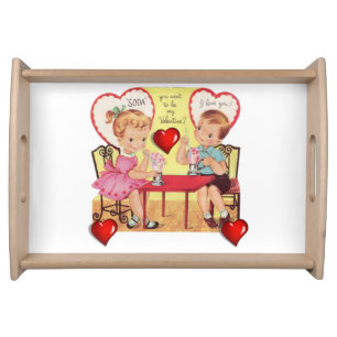 Valentines Day Serving Tray Love Vintage