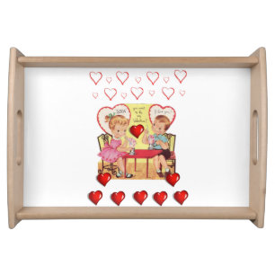 Valentines Day Serving Tray Love Vintage