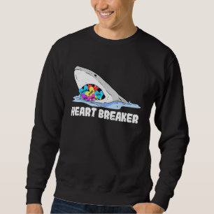 Valentines Day Shark Heart Breaker Funny Hearts Sh Sweatshirt