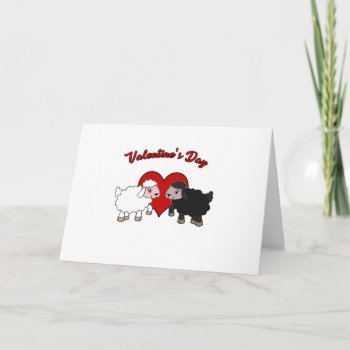 Valentines Day - Sheep Holiday Card by Moma_Art_Shop at Zazzle