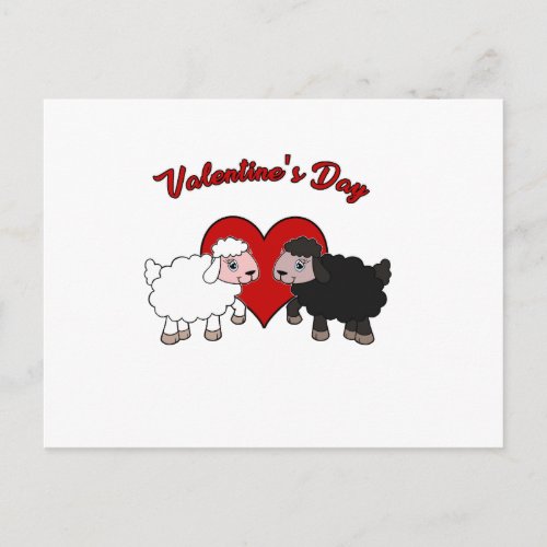 Valentines day _ Sheep Holiday Postcard